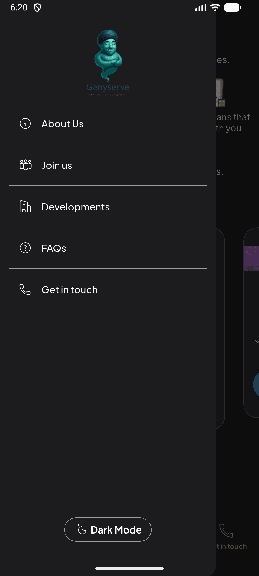 Guest navigation drawer