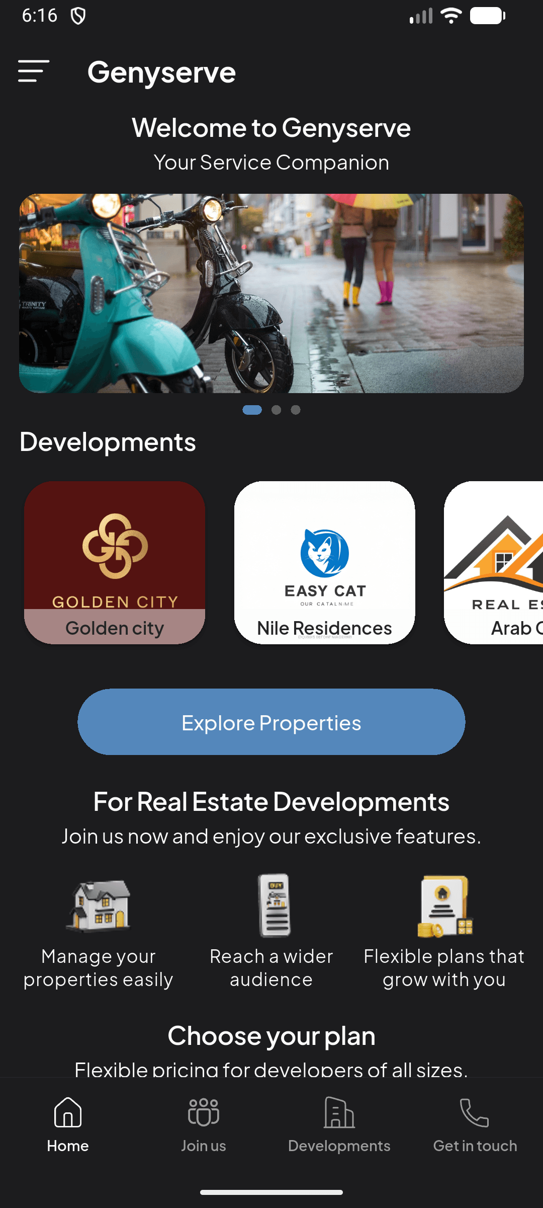 GenyServe home with developments